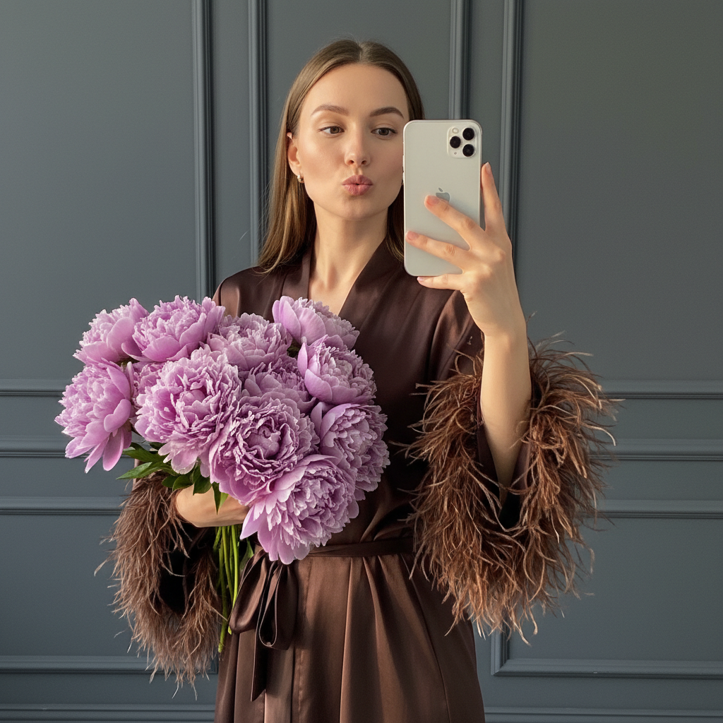 ИИ генерация фото — ночной город в огнях