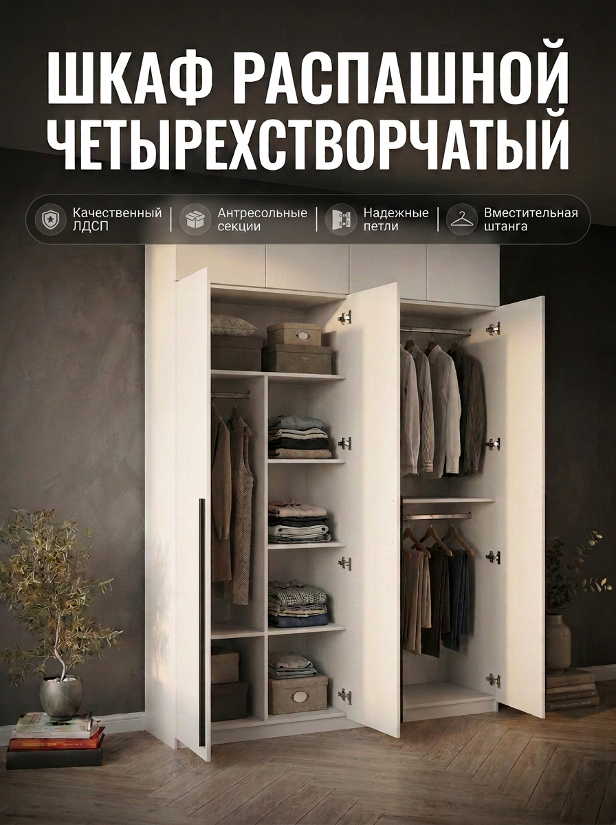 Карточка мебели шкаф-купе для Wildberries от ИИ