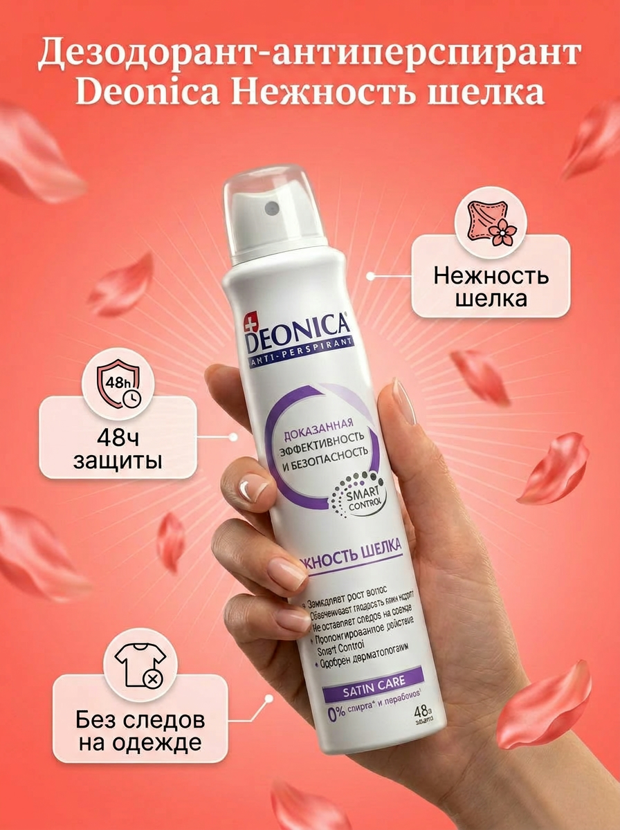 Карточка косметики Deonica для Яндекс Маркет от нейросети