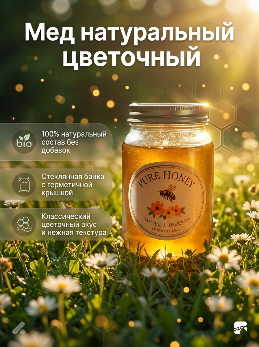 Готовая карточка товара для Ozon созданная нейросетью